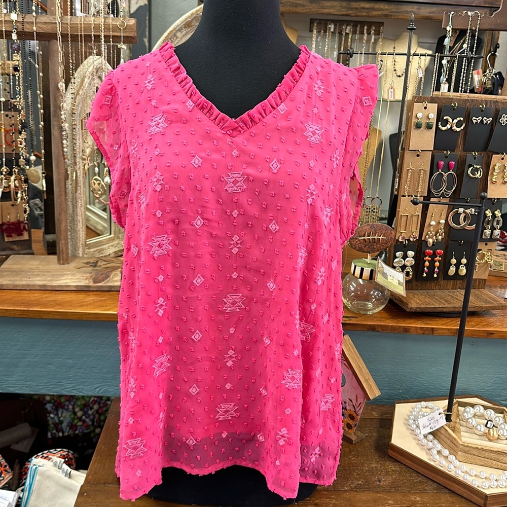 Large Pink Savanna Jane Blouse (NWT)